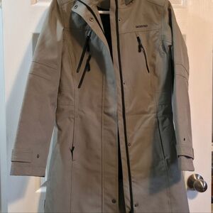 SKOGSTAD Green Gray Hooded Rain Coat
